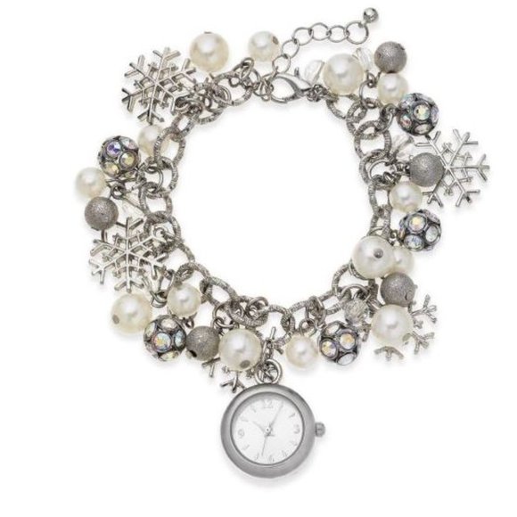 Charter Club Jewelry - Charter Club Holiday Lane Snowflake Bracelet Watch